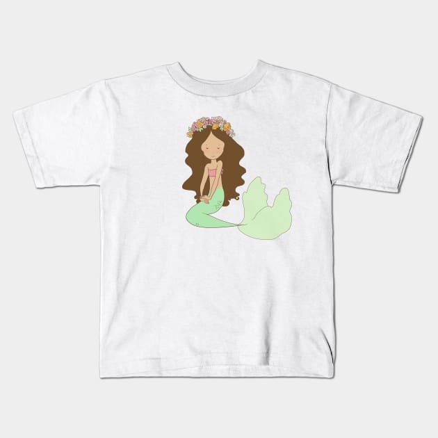 Mermaid Island Princess Kids T-Shirt by littlemoondance